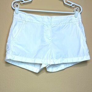 J.Crew White Chino Shorts Classic Preppy Tailored Summer Casual Essential, Sz 4